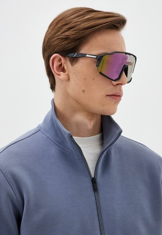 Солнцезащитные спортивные очки UNDER BY ME Aerospace Black&Purple 7