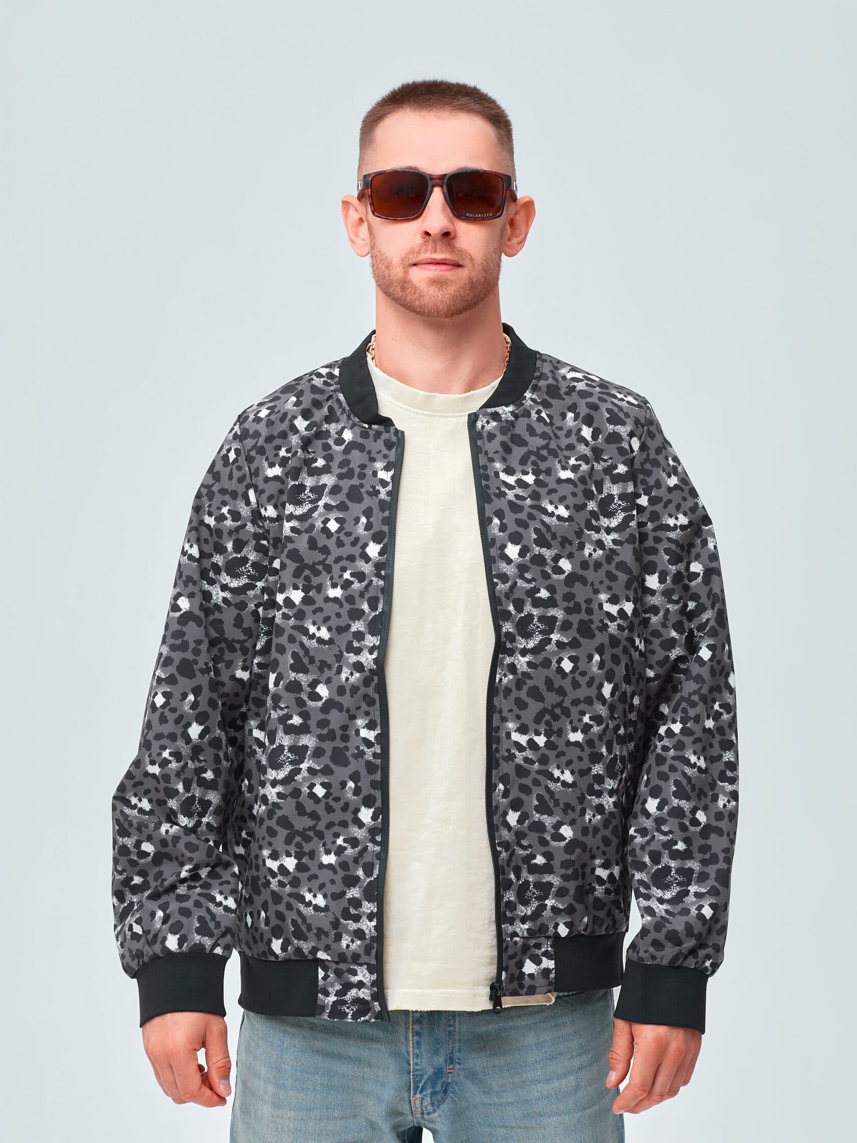 Бомбер UNDER BY ME Grey Leo унисекс