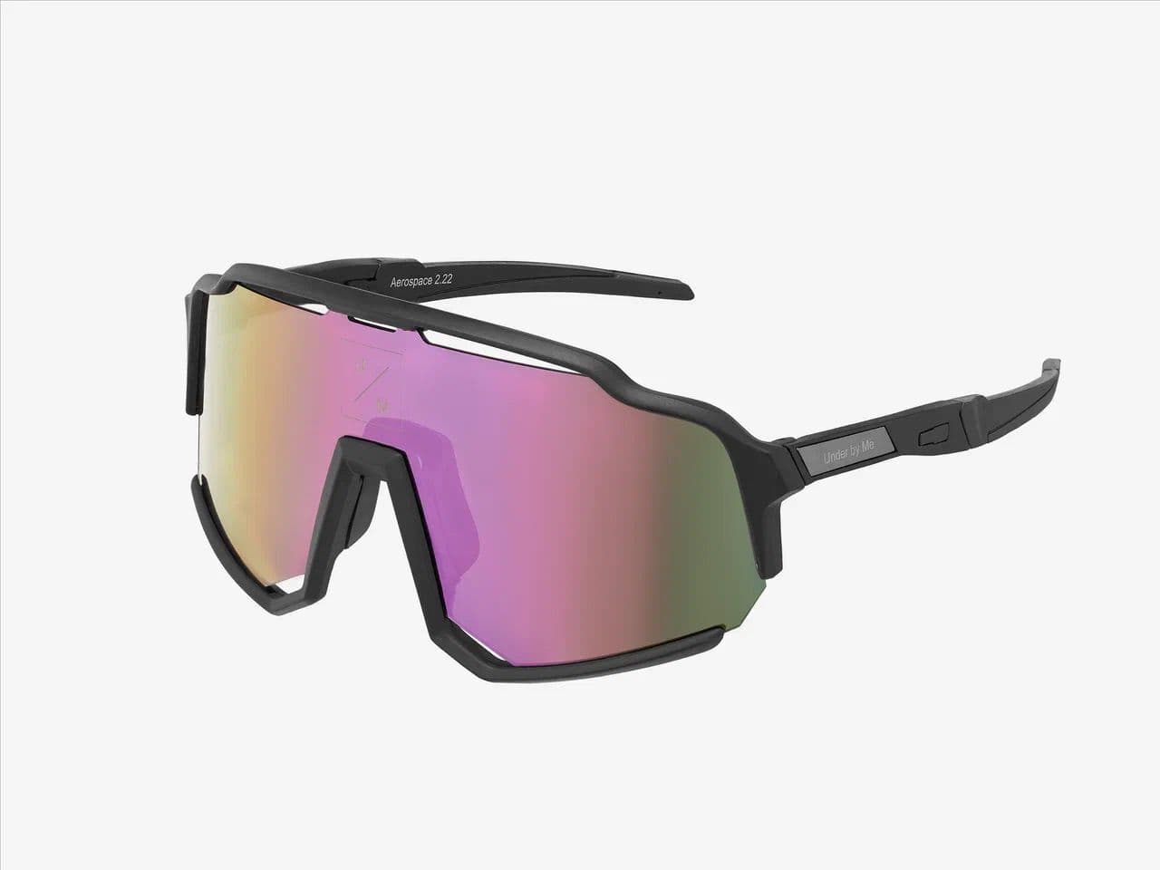 Солнцезащитные спортивные очки UNDER BY ME Aerospace Black&Purple
