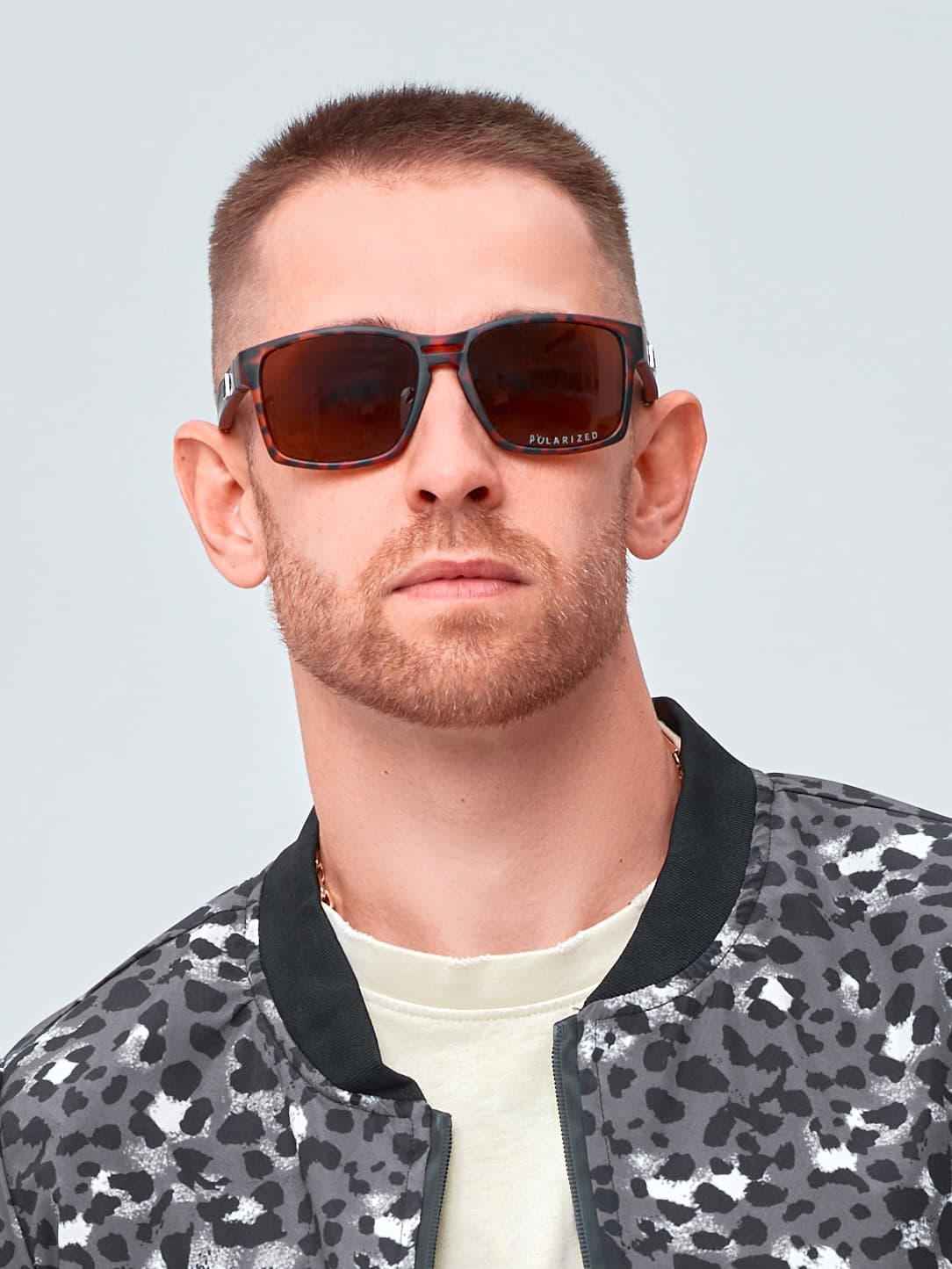 Солнцезащитные спортивные очки UNDER BY ME Classic leopard polorized Brown 14