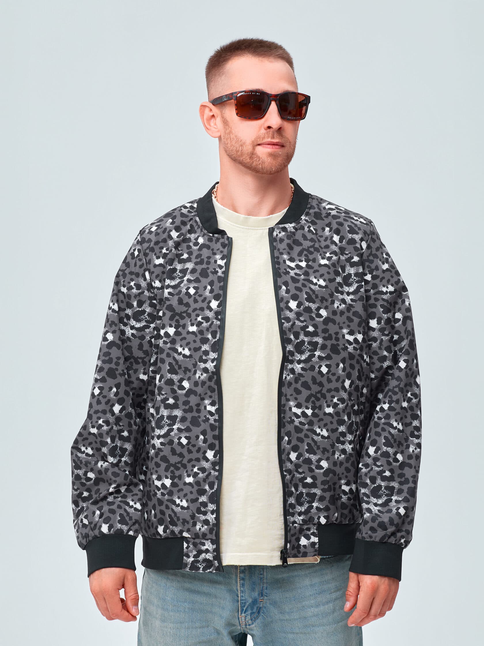 Бомбер UNDER BY ME Grey Leo унисекс 2