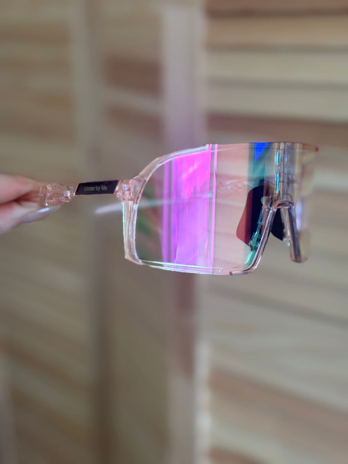 Солнцезащитные спортивные очки UNDER BY ME transparent photochromic double Pink 10