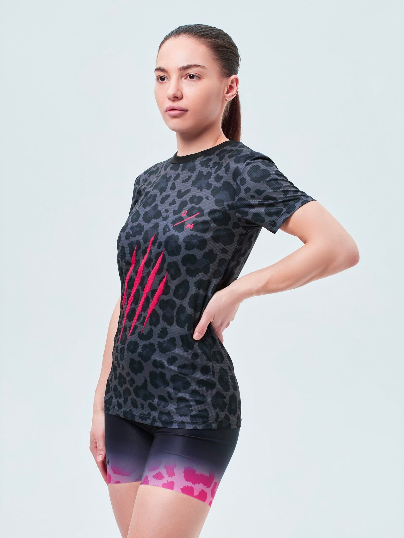 Футболка UNDER BY ME Grey-pink Leo женская