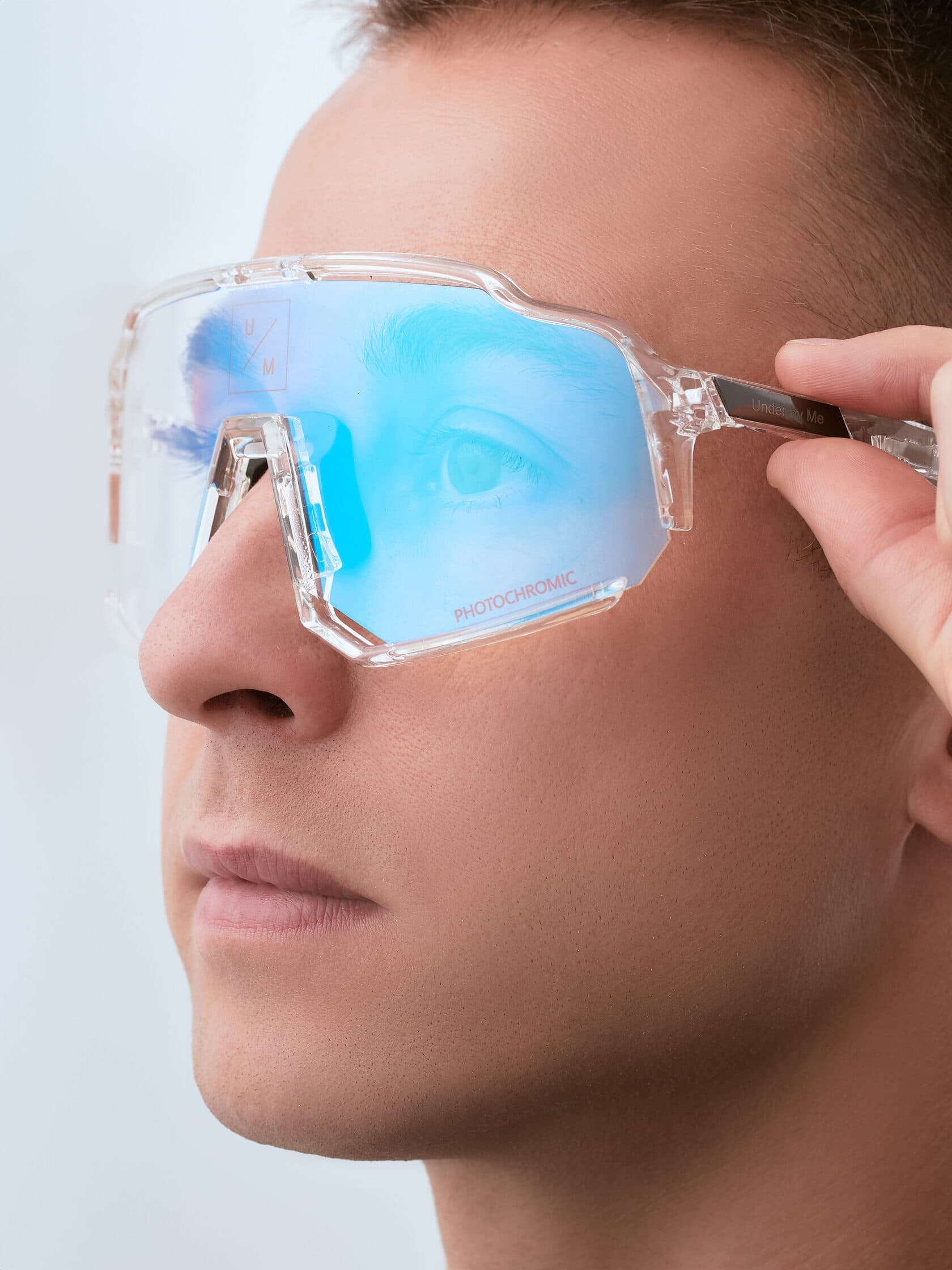Солнцезащитные спортивные очки UNDER BY ME Aerospace transparent photochrom Blue 6