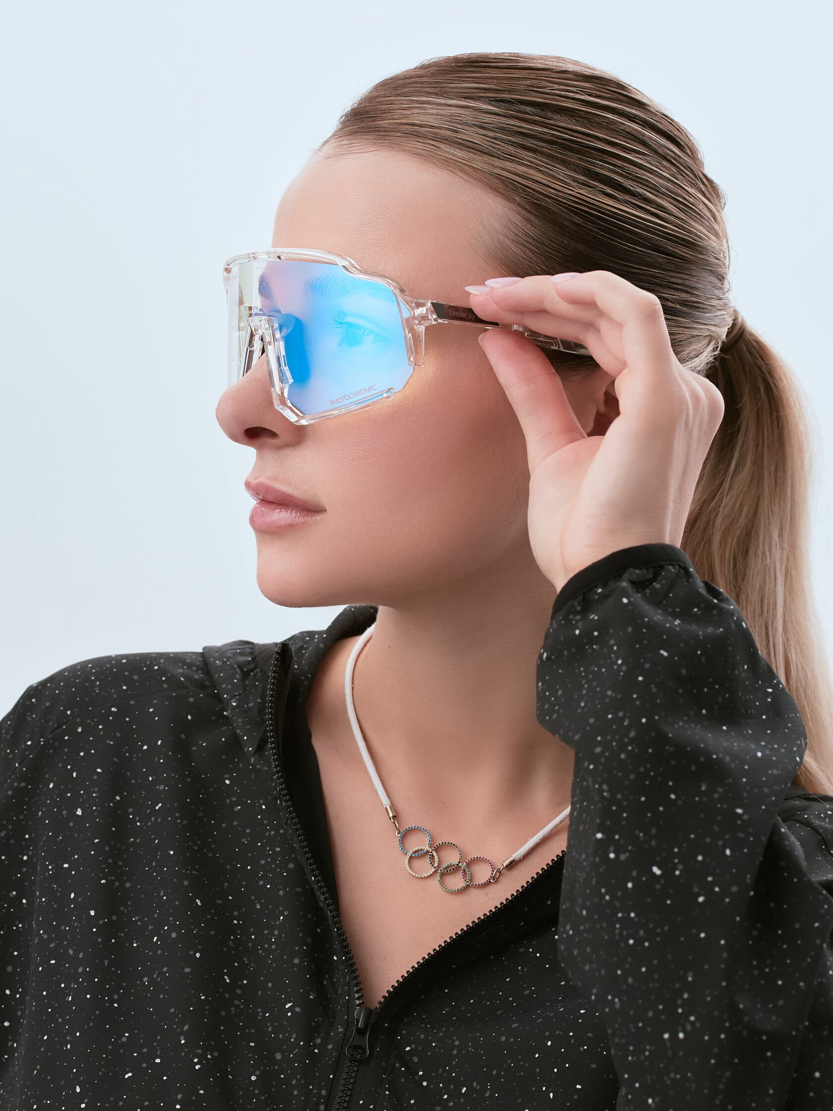 Солнцезащитные спортивные очки UNDER BY ME Aerospace transparent photochrom Blue 11