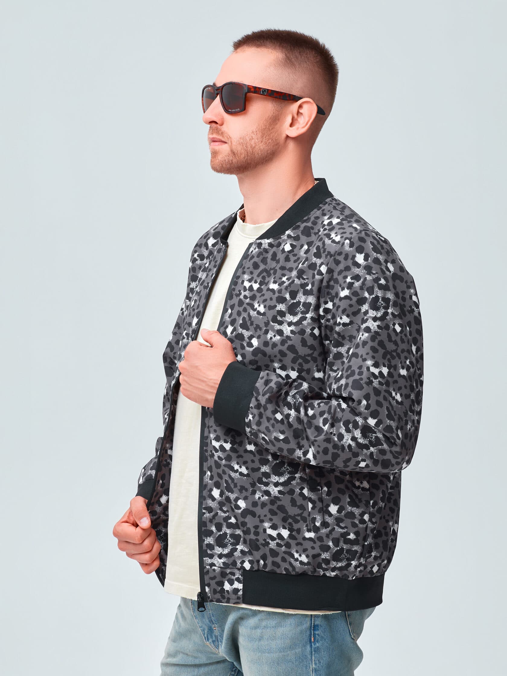 Бомбер UNDER BY ME Grey Leo унисекс 3