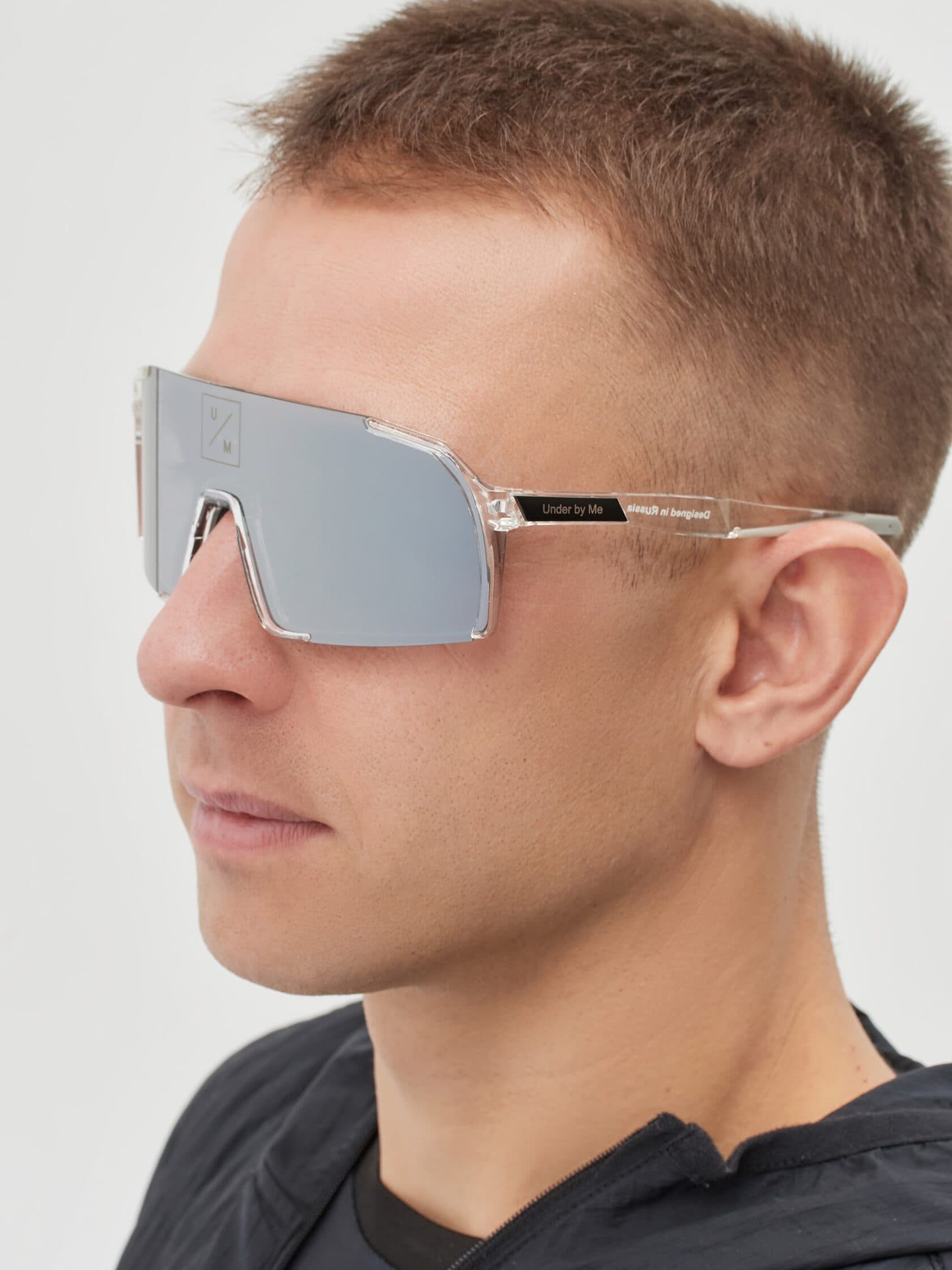 Солнцезащитные спортивные очки UNDER BY ME Mini transparent Silver 9
