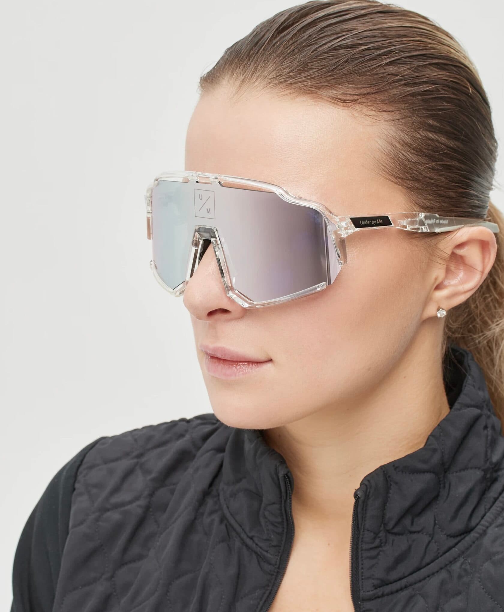 Солнцезащитные спортивные очки UNDER BY ME Aerospace transparent Rose Gold 7