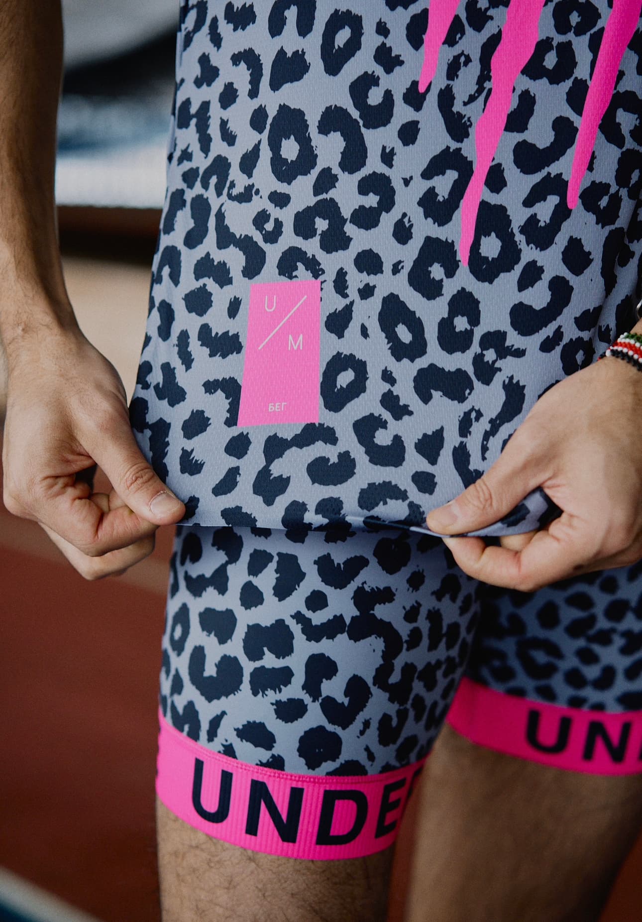 Тайтсы UNDER BY ME Grey-pink Leo женские 7