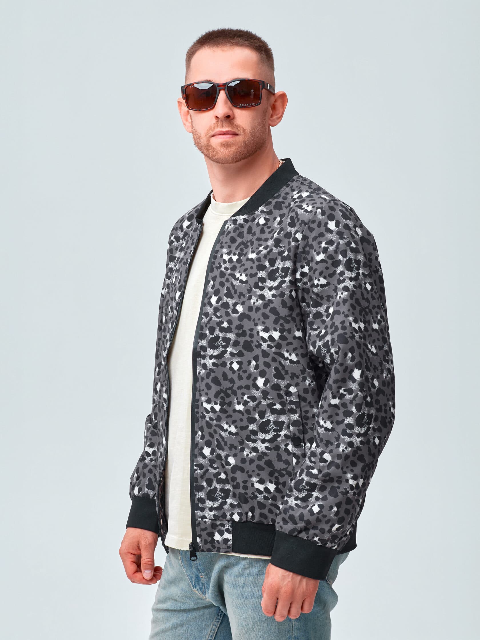 Бомбер UNDER BY ME Grey Leo унисекс 4