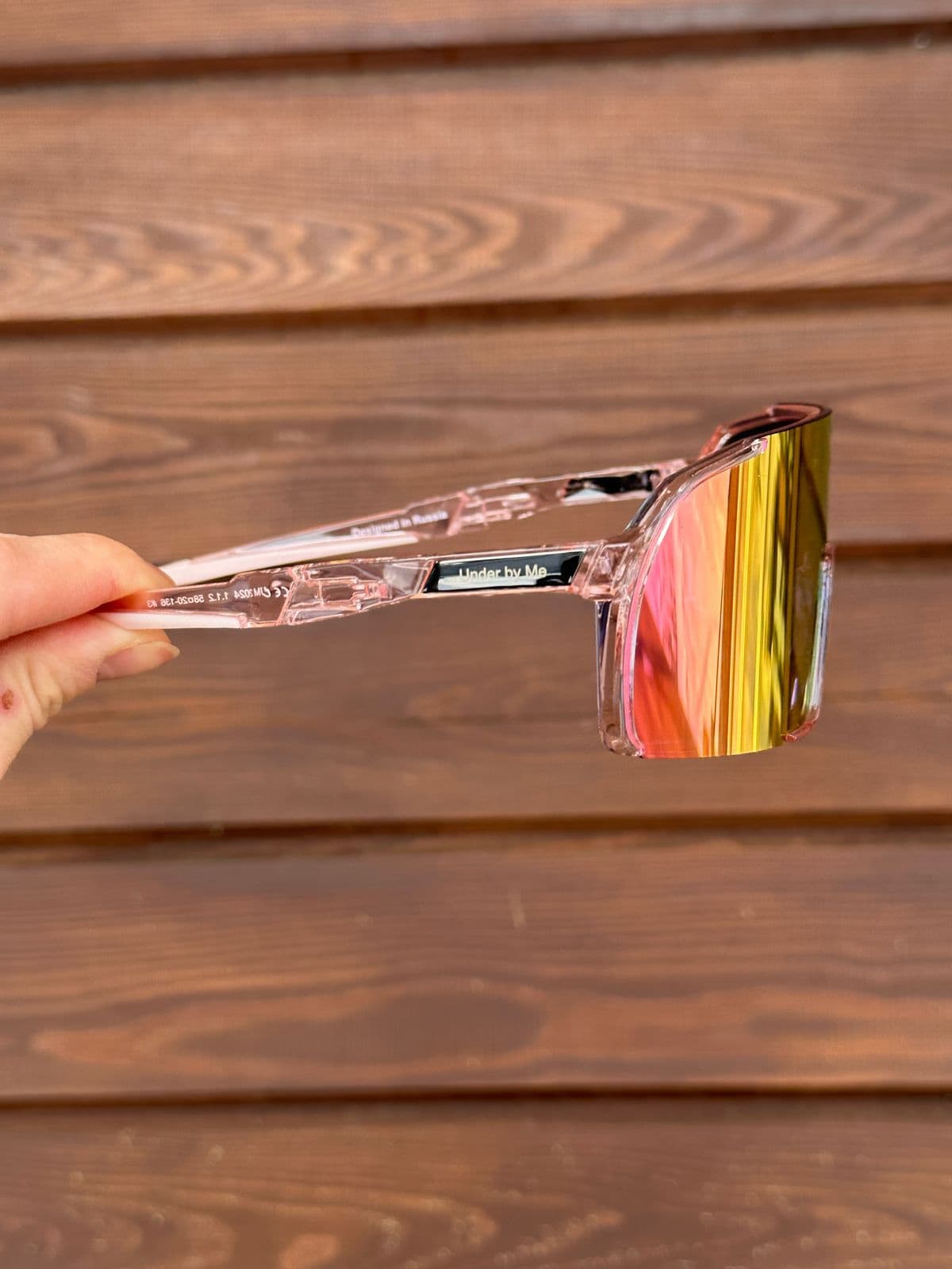 Солнцезащитные спортивные очки UNDER BY ME transparent photochromic double Pink 12
