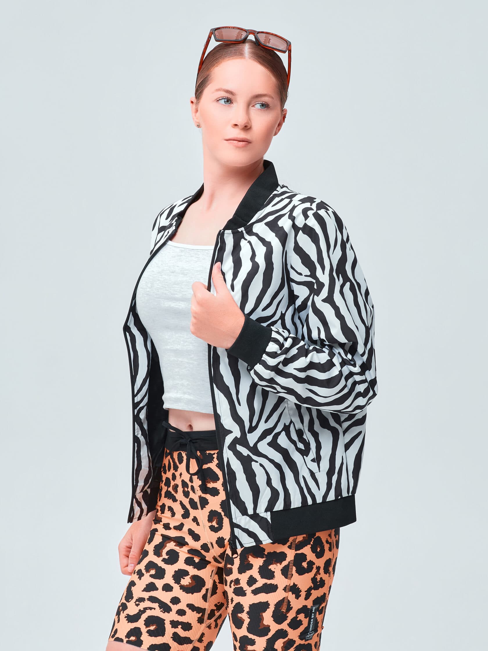 Бомбер UNDER BY ME Zebra унисекс 2