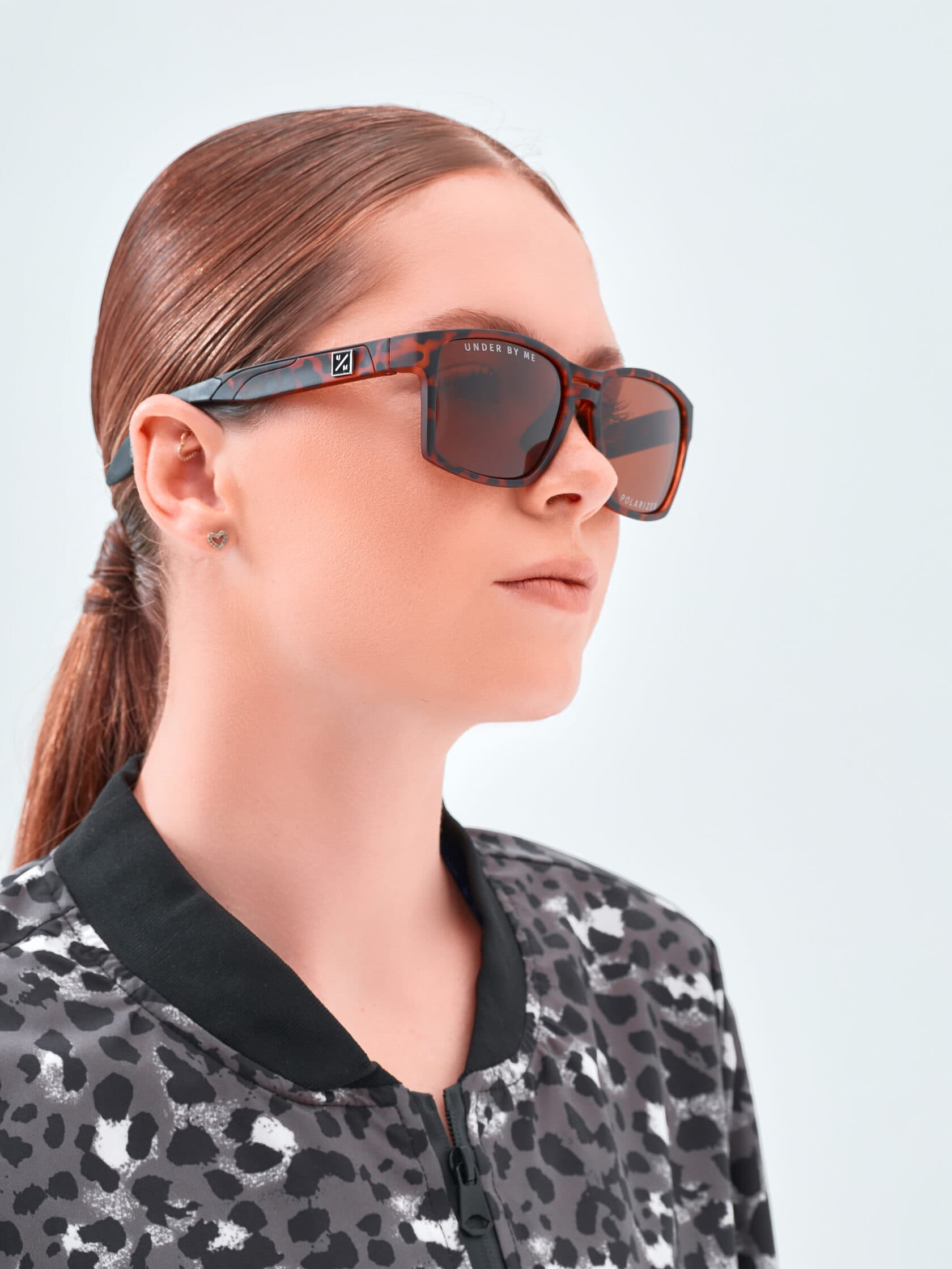 Солнцезащитные спортивные очки UNDER BY ME Classic leopard polorized Brown 12