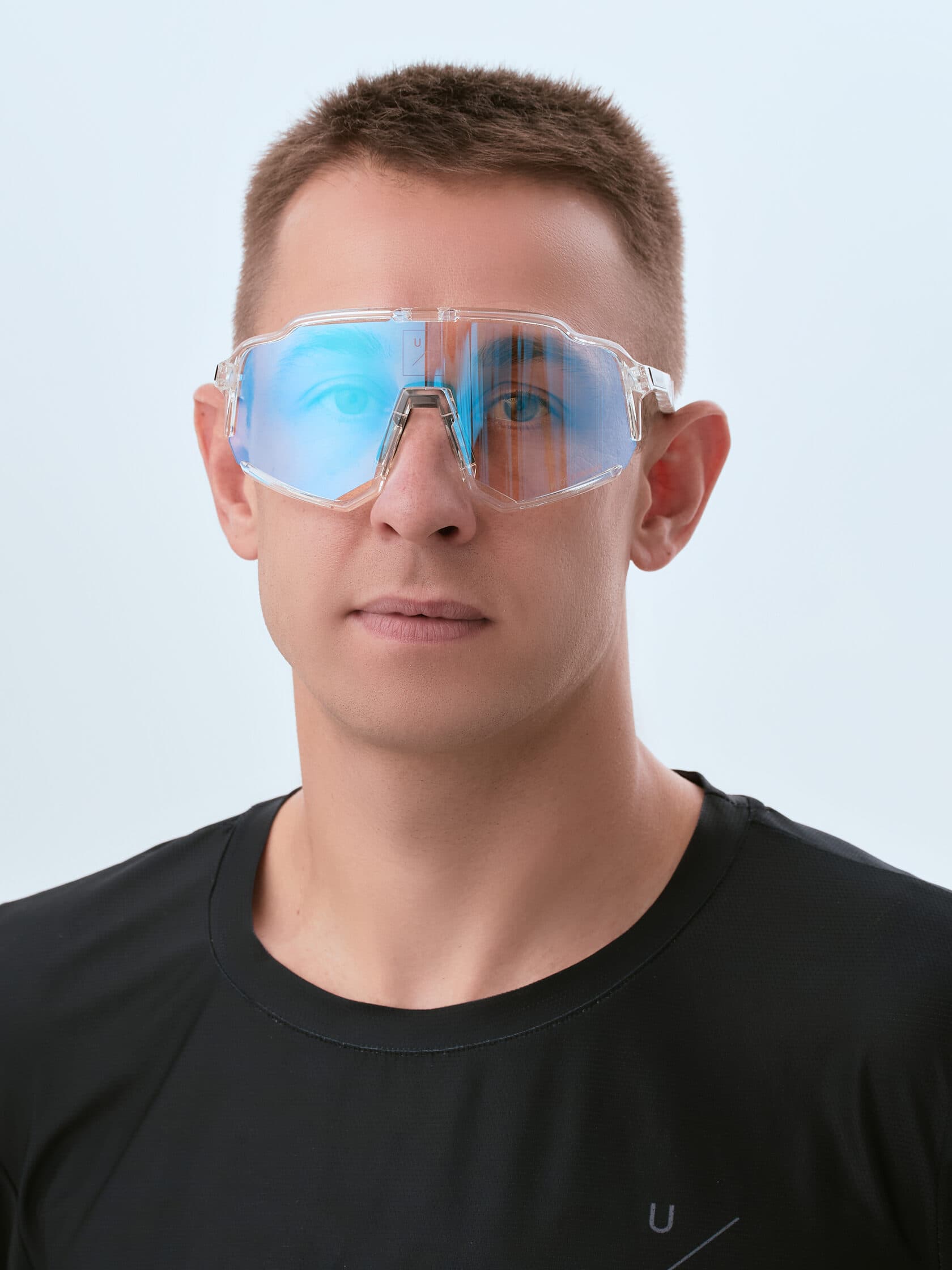 Солнцезащитные спортивные очки UNDER BY ME Aerospace transparent photochrom Blue 12
