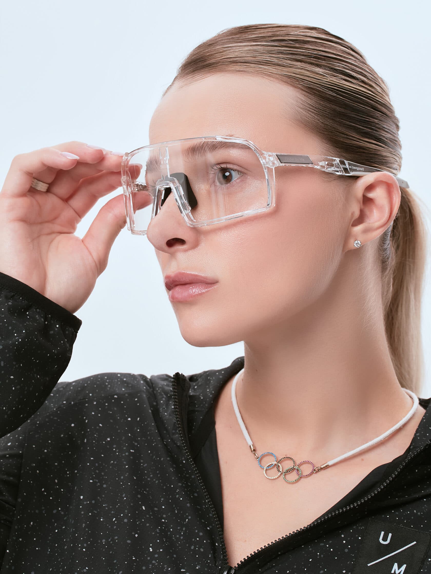 Солнцезащитные спортивные очки UNDER BY ME transparent photochromic Black 14