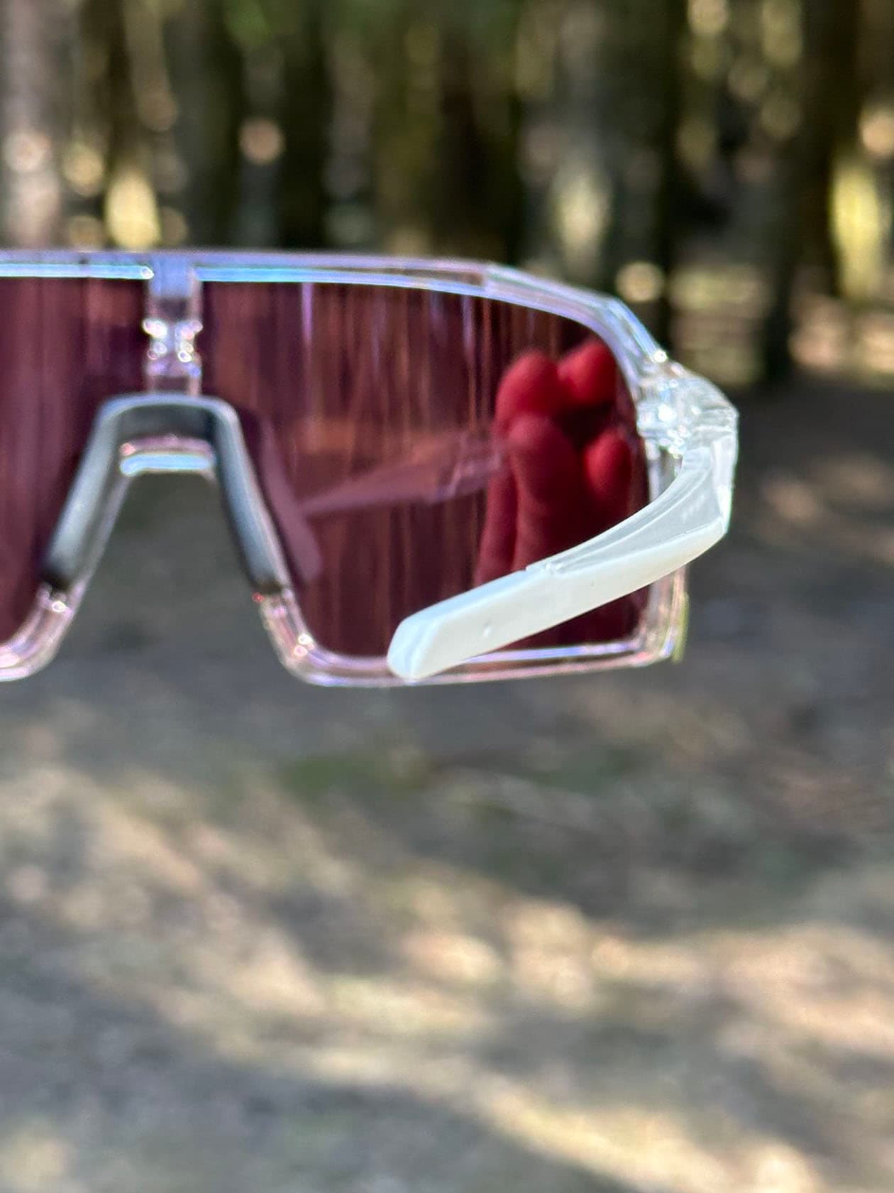 Солнцезащитные спортивные очки UNDER BY ME transparent Red 8