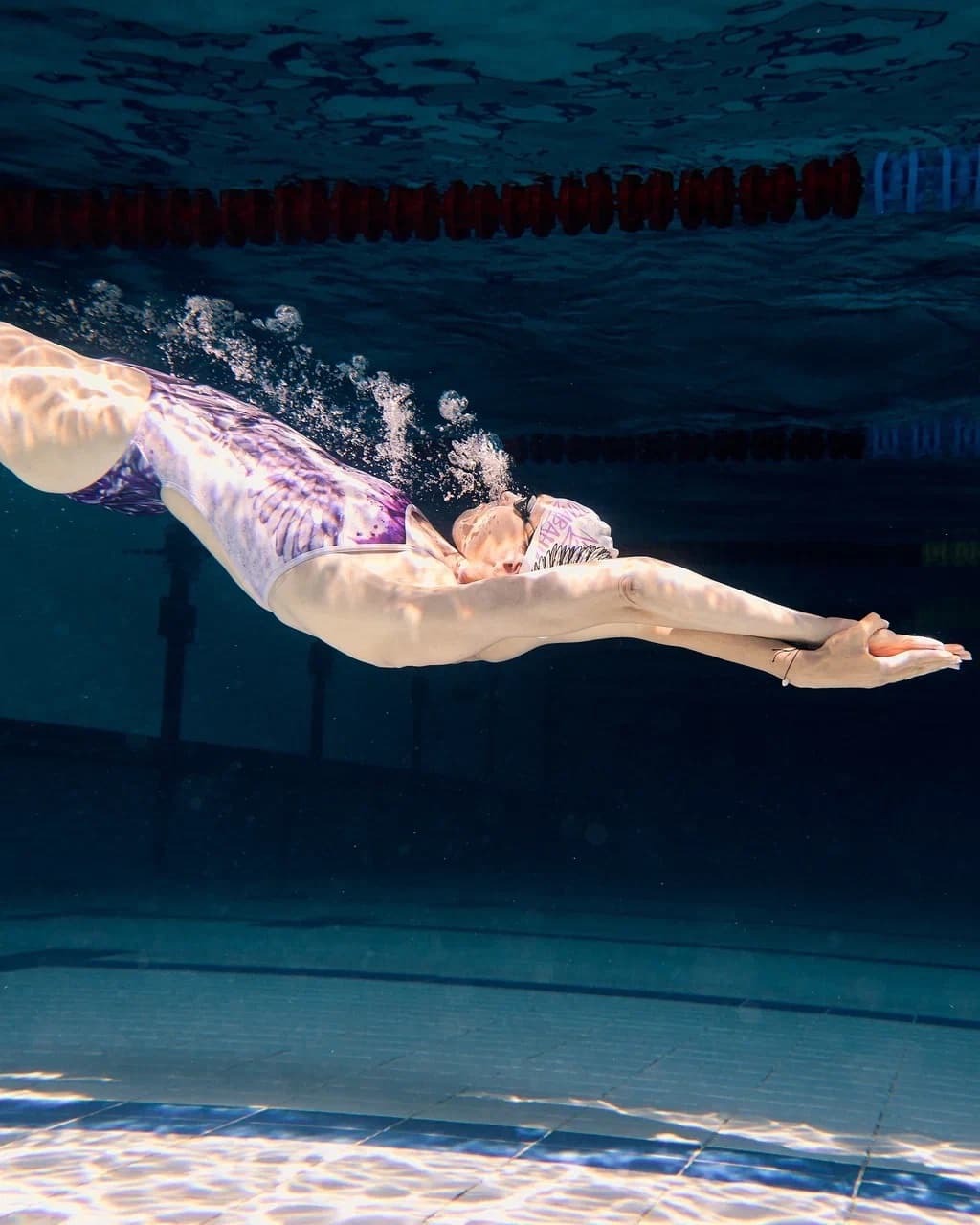 Шапочка для плавания UNDER BY ME The Goddess of swimming Purple 8