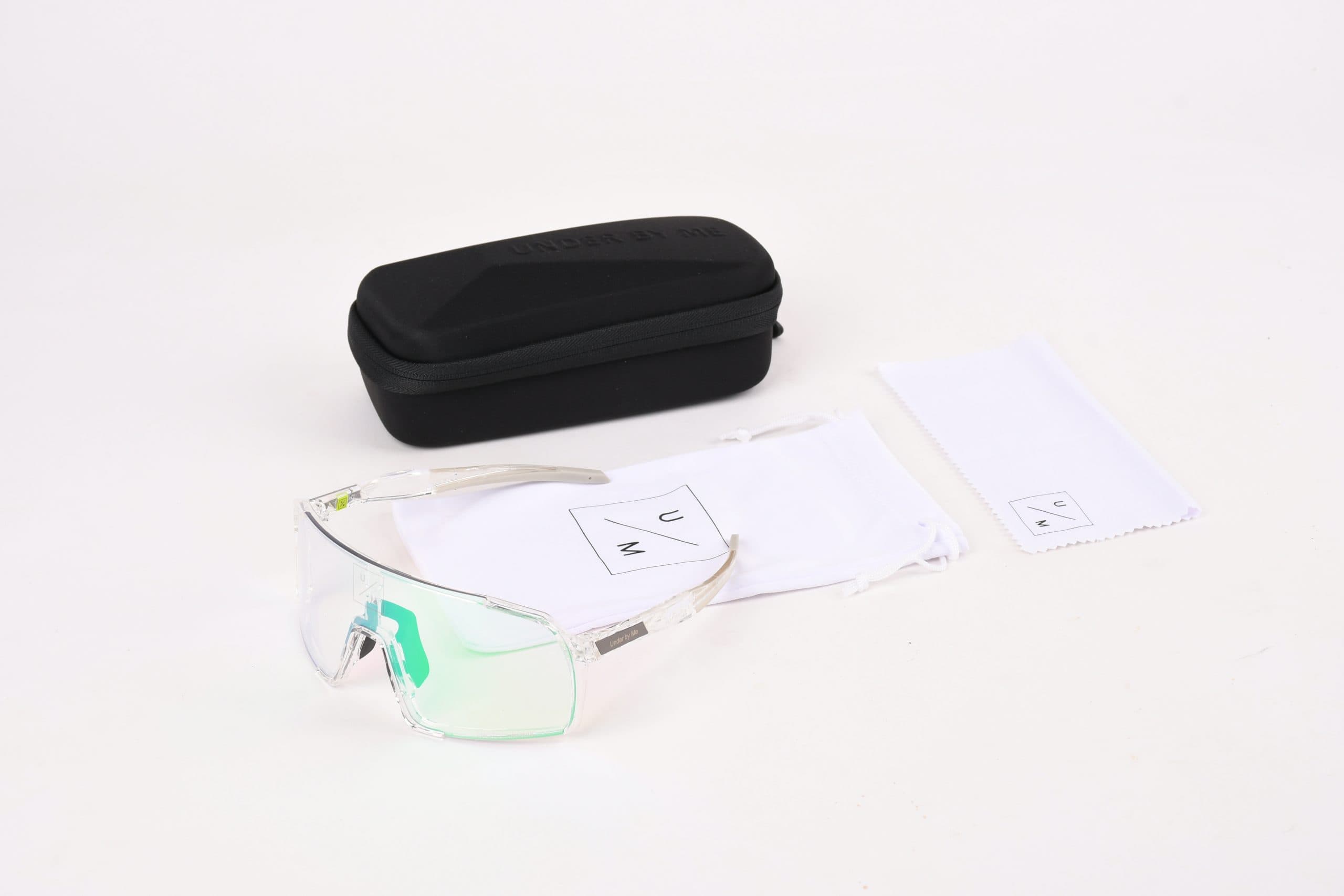 Солнцезащитные спортивные очки UNDER BY ME 2.0 transparent photochromic Green 7