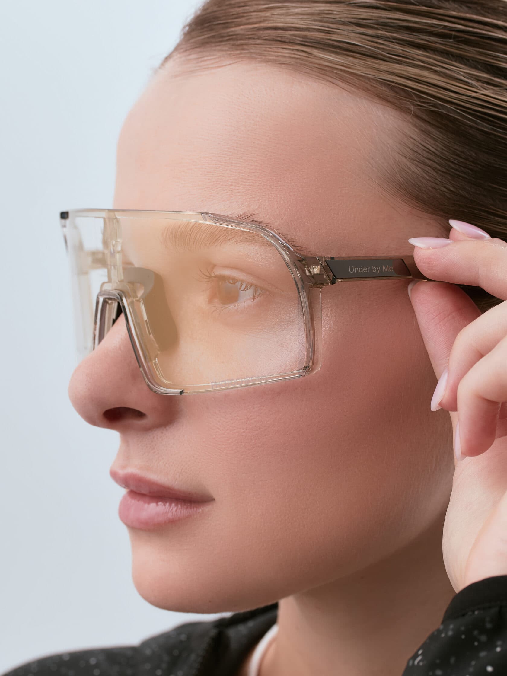 Солнцезащитные спортивные очки UNDER BY ME transparent grey photochromic Gold 10