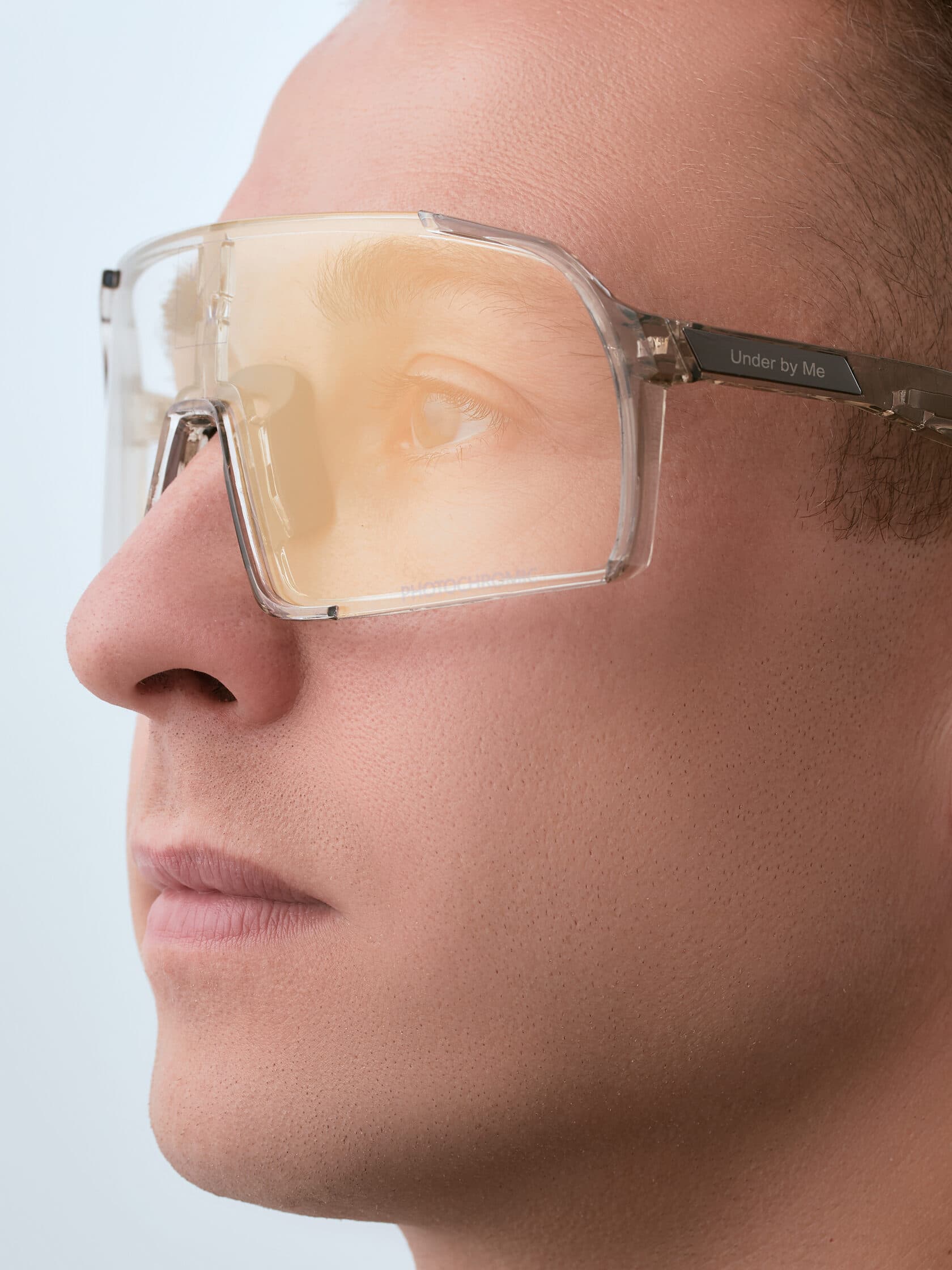 Солнцезащитные спортивные очки UNDER BY ME transparent grey photochromic Gold 7