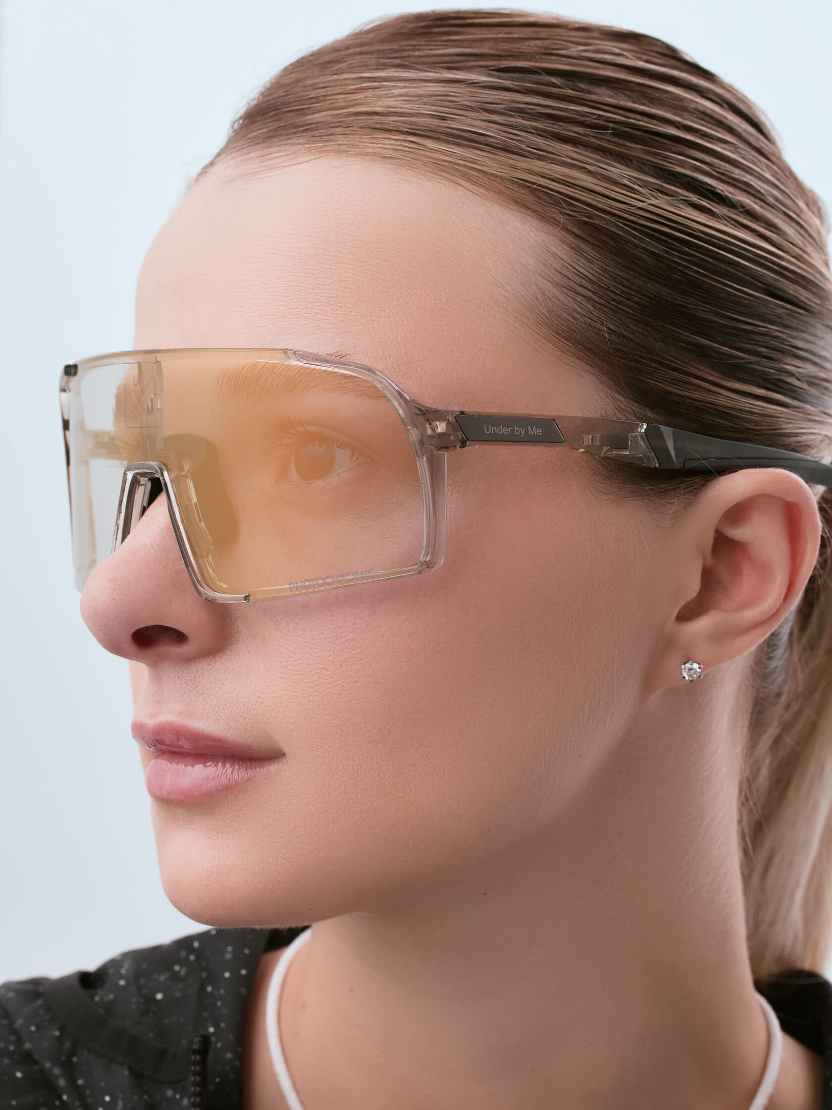 Солнцезащитные спортивные очки UNDER BY ME transparent grey photochromic Gold 15